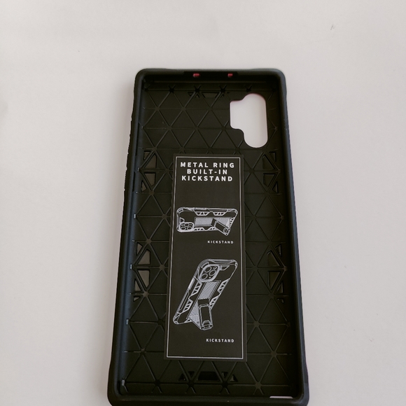 Samsung Note 10+ Red Black Hard shell Phone case cover protector with Kickstand - Picture 3 of 3